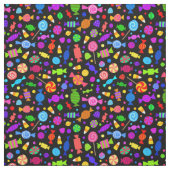 Niedliche Halloween-Süßigkeit auf schwarzem Stoff (Muster)