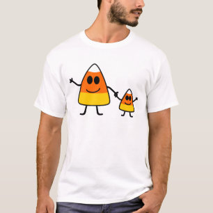 Niedliche Halloween-Süßigkeits-Mais-Familie T-Shirt