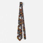 Niedliche Halloween-Symbole Krawatte (Vorderseite)