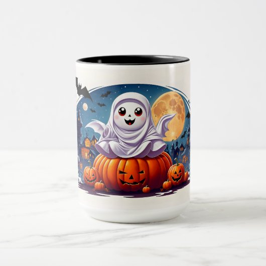Niedliche Halloween-Szene Tasse (Zentrum)