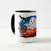 Niedliche Halloween-Szene Tasse (Vorderseite Links)