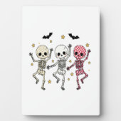 Niedliche Halloween-Tanzskelette Fotoplatte (Vorderseite)