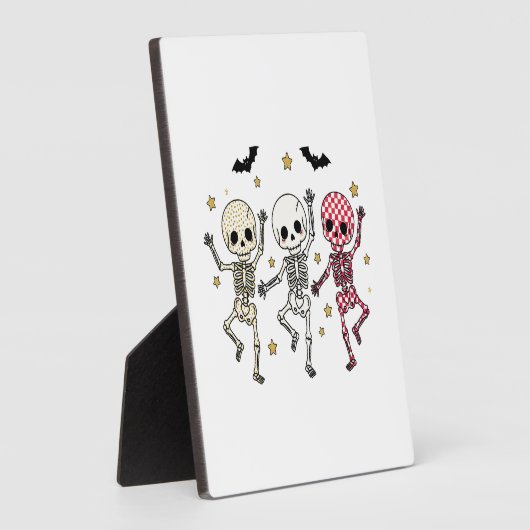 Niedliche Halloween-Tanzskelette Fotoplatte (Seite)
