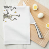 Niedliche Halloween-Tanzskelette Geschirrtuch (Viertel Falte)