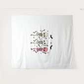 Niedliche Halloween-Tanzskelette Wandteppich (Vorderseite (Horizontal))