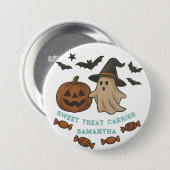 Niedliche Halloween-Tasche - Gespenster, Fledermäu Button (Vorne & Hinten)