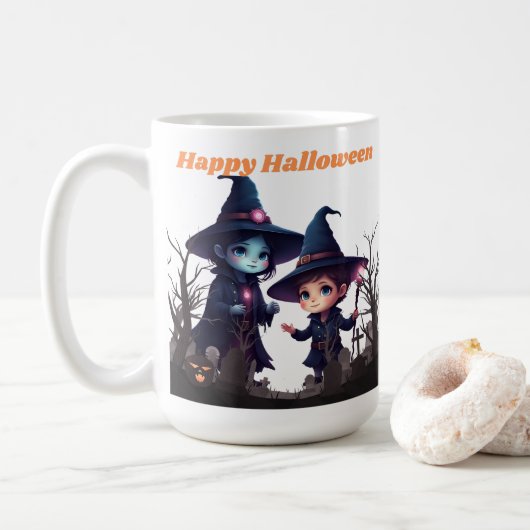 Niedliche Halloween-Tasse Kaffeetasse (Mit Donut)