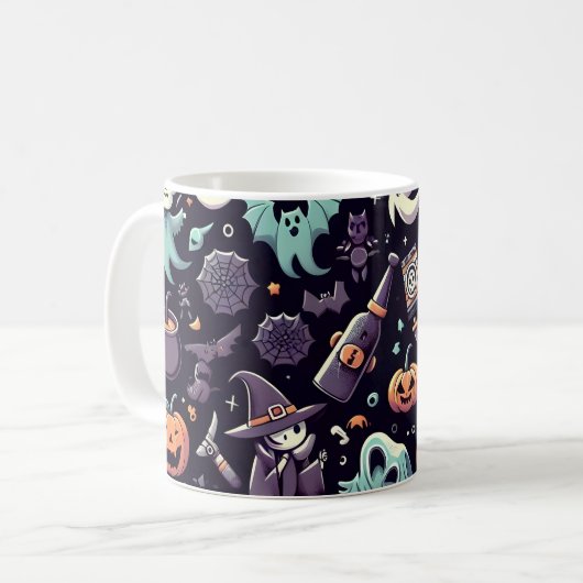 Niedliche Halloween-Tasse Kaffeetasse (Vorderseite Links)