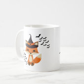 Niedliche Halloween-Tasse mit Fox und Hexenhut, Fu Kaffeetasse (Vorderseite Links)