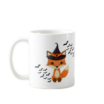 Niedliche Halloween-Tasse mit Fox und Hexenhut, Fu