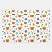Niedliche Halloween-Themenumschlagpapier Geschenkpapier Set (Vorderseite 3)