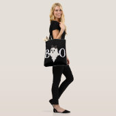 Niedliche Halloween Tote Bag - "Boo" Geist mit Bow Tasche (Am Model)