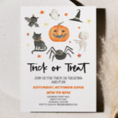 Niedliche Halloween-Trick oder Party Einladung