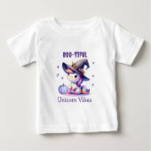 Niedliche Halloween Unicorn schöne Vibes Girls Baby T-shirt (Vorderseite)