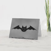 Niedliche Halloween-Vampir-Fledermaus mit großen A Karte (Rückseite)