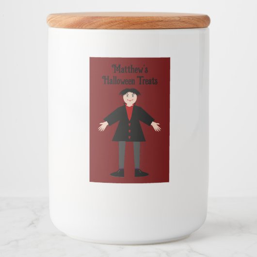 Niedliche Halloween Vampire Custom-Leckereien Lebensmitteletikett (Vorderseite)