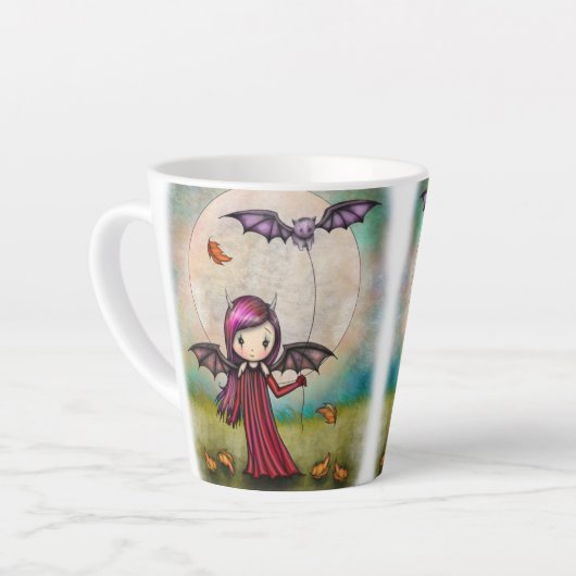 Niedliche Halloween-Vampire und Flying Cat Milchtasse (Linke Ecke)