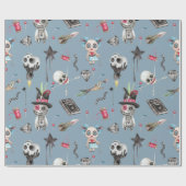 Niedliche Halloween Vooddoo Dolls & Attributes Geschenkpapier (Flach)