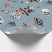 Niedliche Halloween Vooddoo Dolls & Attributes Geschenkpapier (Ecke)