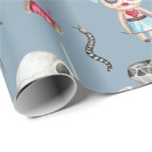 Niedliche Halloween Vooddoo Dolls & Attributes Geschenkpapier (Rolleneckpunkt)