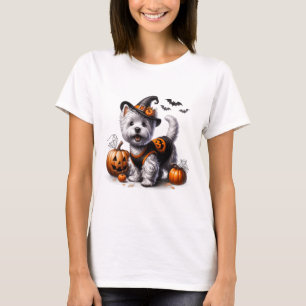 Niedliche Halloween Westie T-Shirt West Highland T