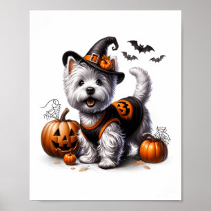 Niedliche Halloween Westie T-Shirt West Highland T Poster