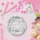 Niedliche Halloween White Kindergeburtstag Party T Pappteller (Party)