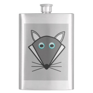 Niedliche Halloween-Wolf-Flaschen Flachmann