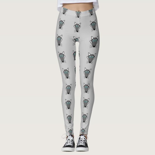 Niedliche Halloween Wolf Leggings (Vorderseite)