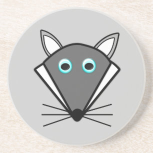 Niedliche Halloween-Wolf-Untersetzer Sandstein Untersetzer