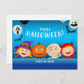 Niedliche Halloween-Zeichen Postkarte (Vorne/Hinten)