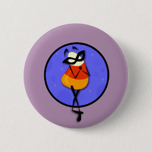 NIEDLICHE HALLOWEENCARTOON CANDY CORN GIRL ROUND-S BUTTON