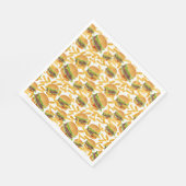 niedliche Hamburger und Pommes frites Party Serviette (Ecke)