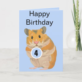 Niedliche Hamster Boys Age Card Feiertagskarte