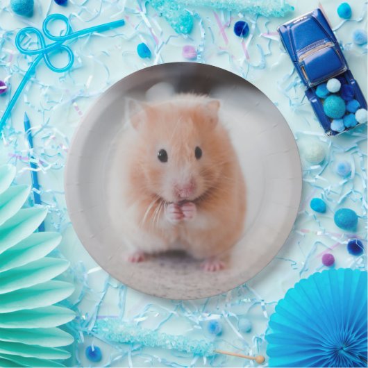 Niedliche Hamster-Liebe Pappteller (Party)