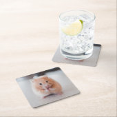 Niedliche Hamster-Liebe Rechteckiger Pappuntersetzer (Vor Ort)