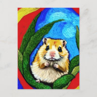 Niedliche Hamster-Postkarte