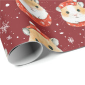 Niedliche Hamster-Weihnachtswackelpapier Geschenkpapier (Rolleneckpunkt)