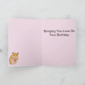 Niedliche Hamsteralterkarte Feiertagskarte (Innenseite)