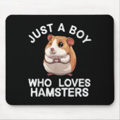 Niedliche Hamsterkunst für Jungen Männer Kinder Ha Mousepad (Vorne)