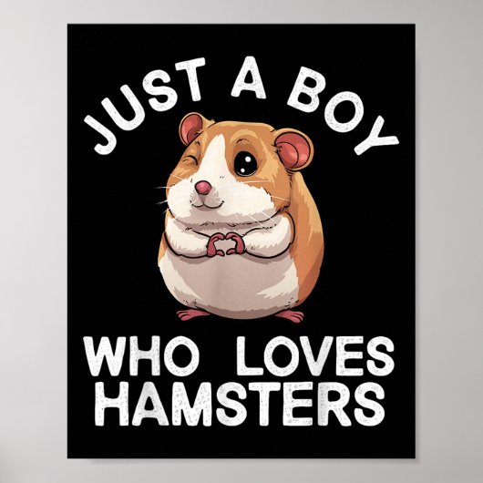 Niedliche Hamsterkunst für Jungen Männer Kinder Ha Poster (Vorne)