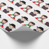 Niedliche Hanbok verheiratete Paare Geschenkpapier (Ecke)