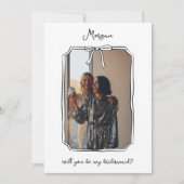 Niedliche Hand gezeichnete Bow Bridesmaid Vorschla Karte (Vorderseite)