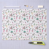 Niedliche Hand gezeichnete Feiertage Doodles Weihn Seidenpapier (Handwerk)