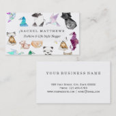 Niedliche Hand gezeichnete geometrische Visitenkarte (Vorne/Hinten)