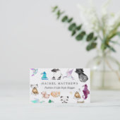 Niedliche Hand gezeichnete geometrische Visitenkarte (Stehend Vorderseite)