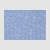 Niedliche Hand gezeichnete Weihnachts-Doodle-Patte Seidenpapier (Vorderseite)