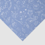 Niedliche Hand gezeichnete Weihnachts-Doodle-Patte Seidenpapier (Ausschnitt)