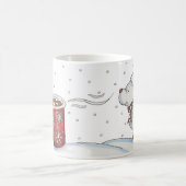 Niedliche Hand gezeichneter Mäuseentwurf für Kaffeetasse (Mittel)