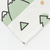 Niedliche Hand gezeichnetes Gebirgsszenen-Muster Fleecedecke (Ecke)